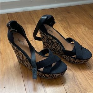 MIA black wedge heel (never worn)